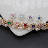#E7 E8 E9 E10 E11 E12 E13 E14 E15 Zircon 11.5mm Snowflake Charms For DIY Jewelry Accessories